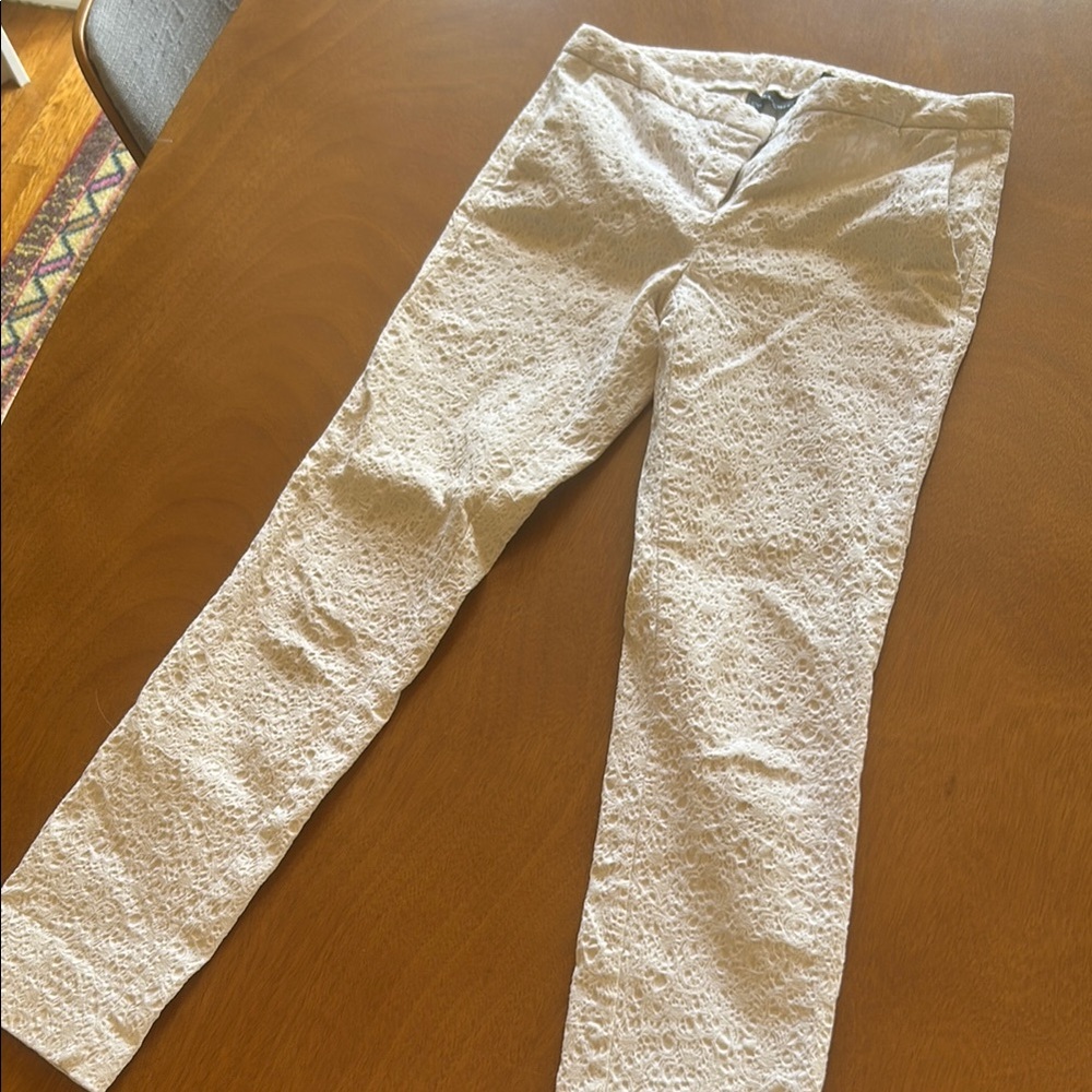 Elegant White Lace Women's Pants